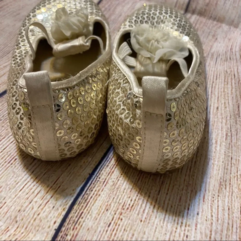 Koala kids  Toddler girls gold sparkly dress shoes
